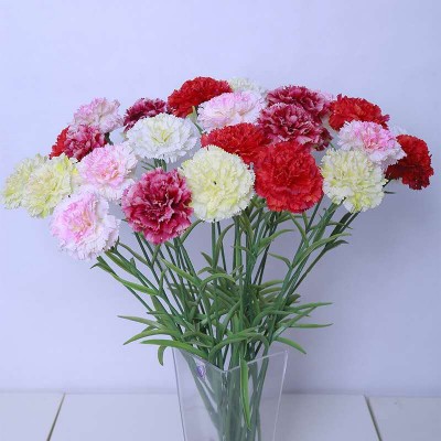 wholesale silk flowers from china artificial flowers for wedding decoration carnation